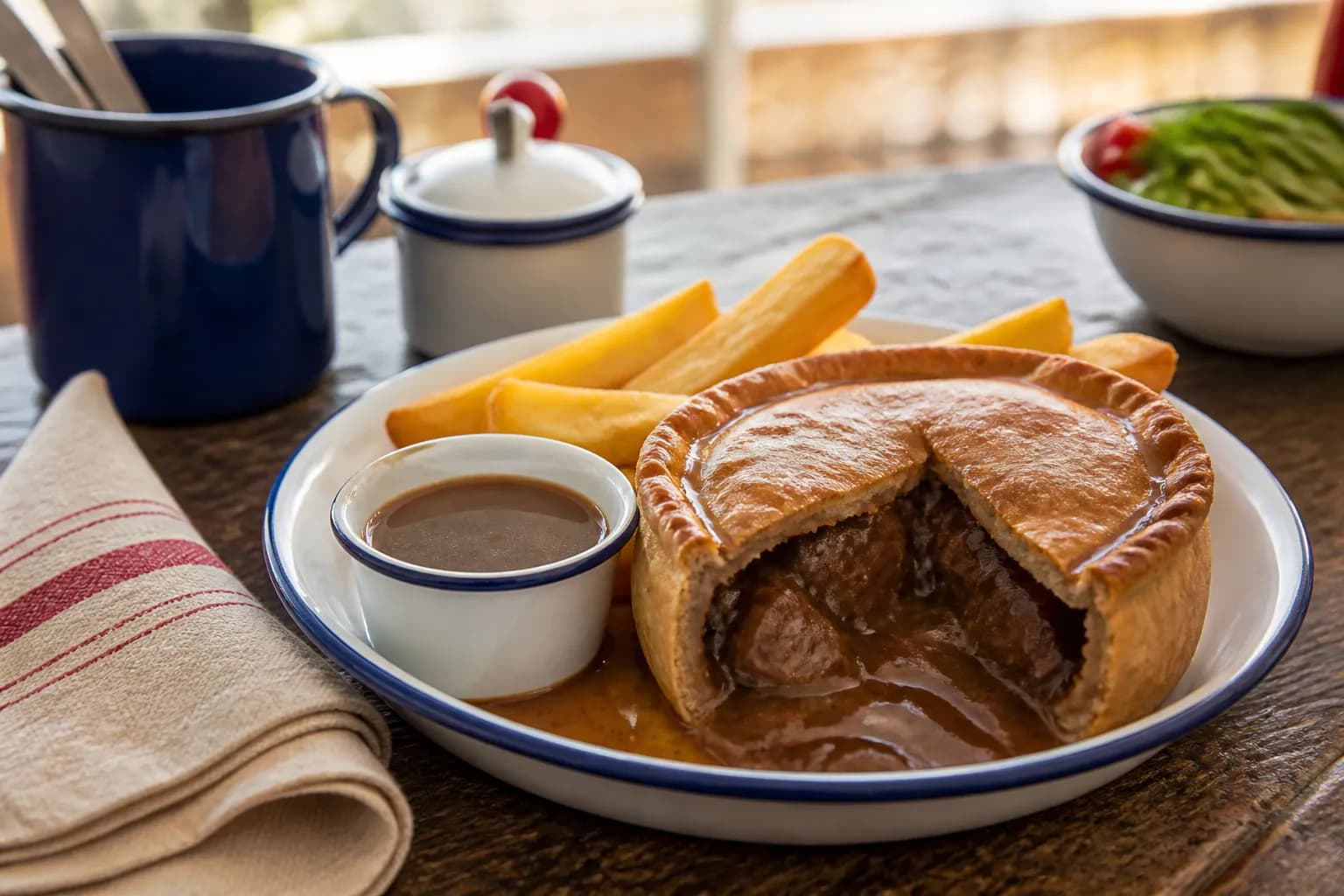 Steak & Kidney Pie & Chips