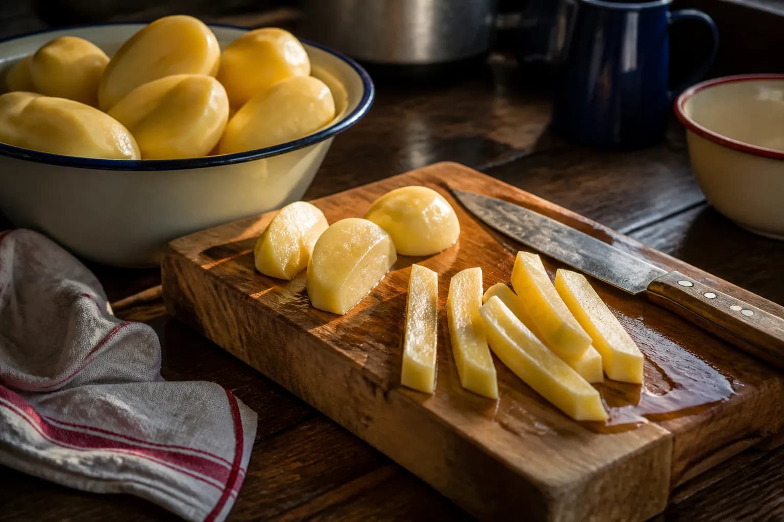Peeled & cut by hand
